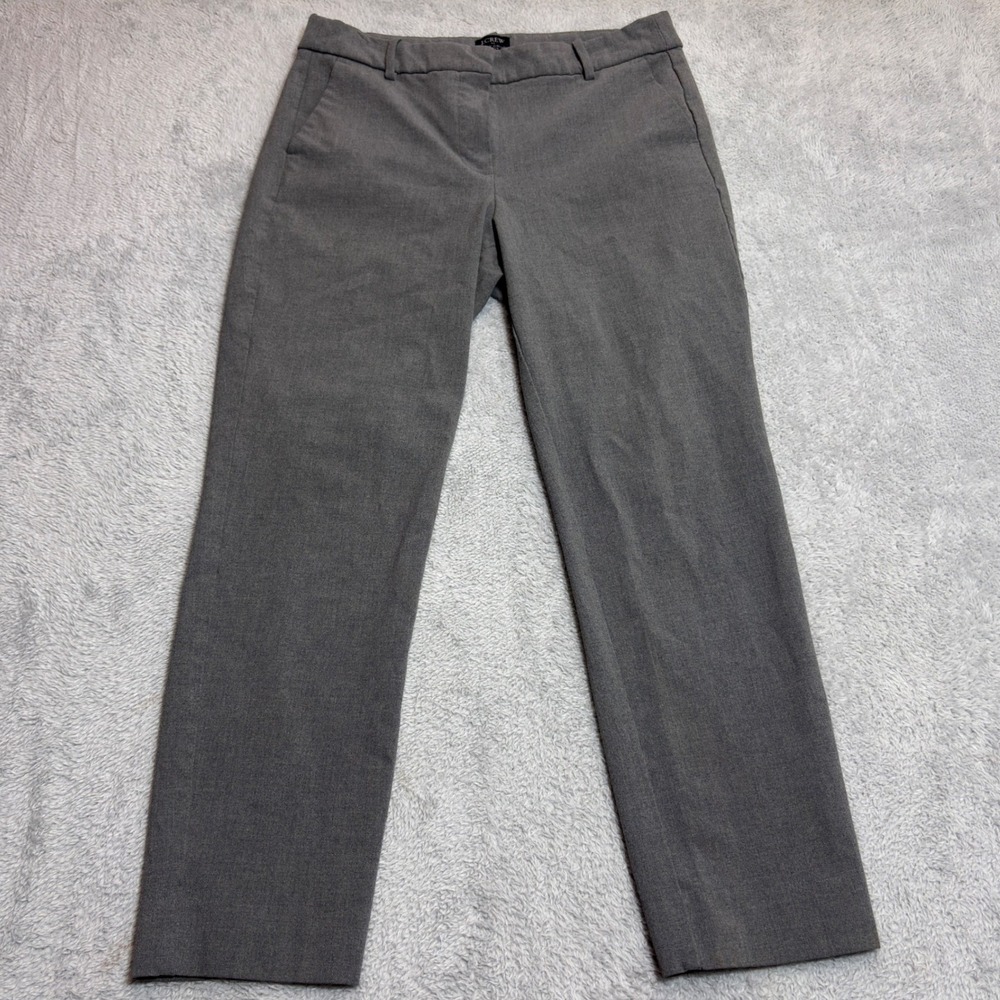 J.Crew Ruby Crop Pants Womens 8 Grey Straight Leg Bi-Stretch Work Trousers 30/25